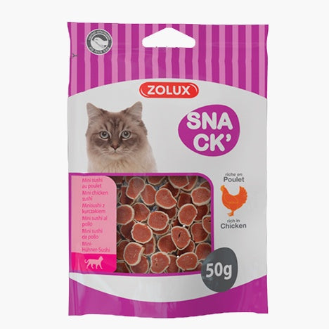 زولكس سناك مكافئات للقطط سوشي بنكهة الدجاج 50 غ - PetPark | بيت بارك