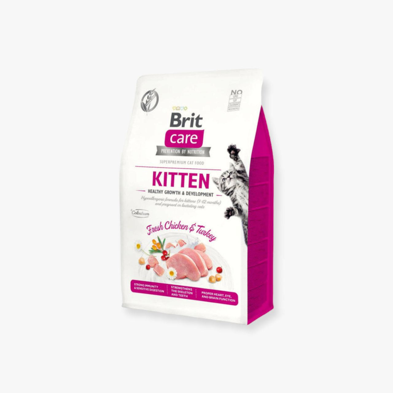 بريت كير طعام جاف خالي من الحبوب للقطط الصغيرة والحامل او المرضع 400 غ - PetPark | بيت بارك